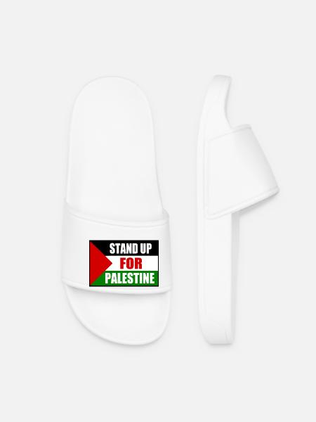 stand up for palestine - Women’s Pool Sliders - white