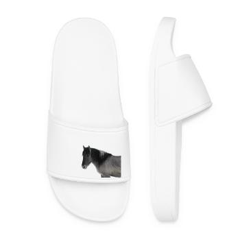 Horses T-shirt Gift Rider - Women’s Pool Sliders - white - Front