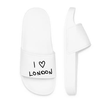 J’adore Londres - Claquettes Femme - blanc - Devant
