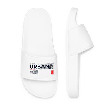 Horizon urbain en denim - Claquettes Femme - blanc - Devant