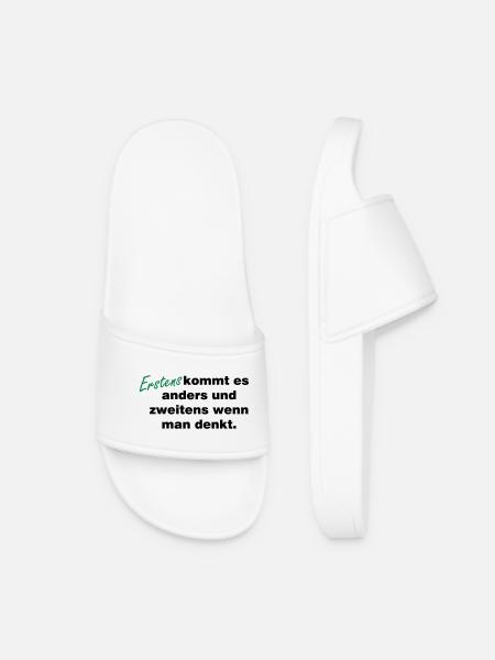 Wenn_man_denkt - Women’s Pool Sliders - white