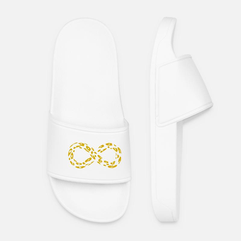 Leopard Infinity Loop (alternativ) - Frauen Badelatschen - Weiß