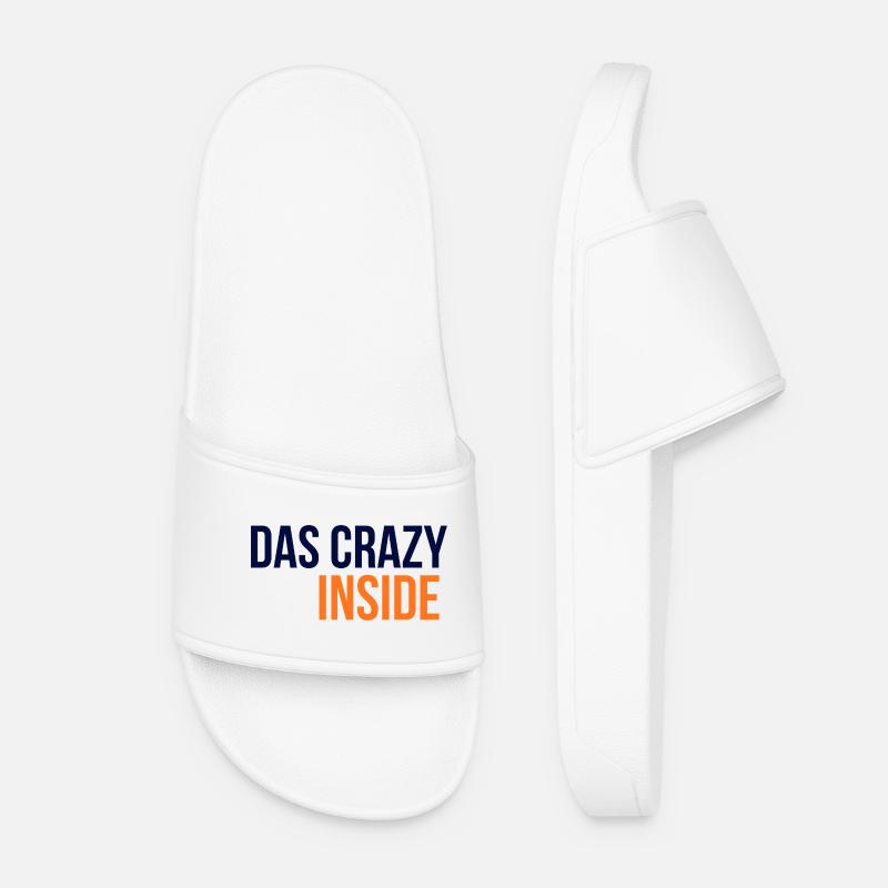 GIUDAN Jugendwort 25 Collection: Das Crazy Inside - Frauen Badelatschen - Weiß