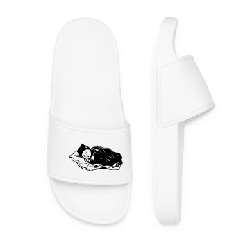 Bébé qui dort  - Claquettes Femme - blanc - Devant