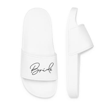 Enterrement de vie de jeune fille de la chemise de mariée - Claquettes Femme - blanc - Devant