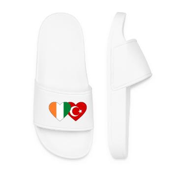 Cœur du drapeau de la Côte d’Ivoire Turquie - Claquettes Femme - blanc - Devant