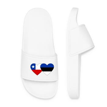 Chile_Litauen_Flagge_Herz - Claquettes Femme - blanc - Devant