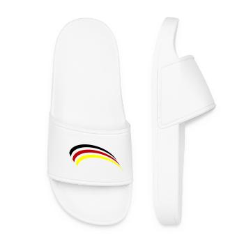 Deutschland Fahne Design - Frauen Badelatschen - Weiß - Vorne