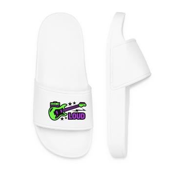 E Gitarre Loud Logo - Frauen Badelatschen - Weiß - Vorne