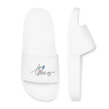 Flower Heart - Women’s Pool Sliders - white - Front