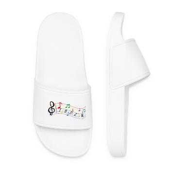 Sheet music ibiza - Sheet music for music. - Women’s Pool Sliders - white - Front