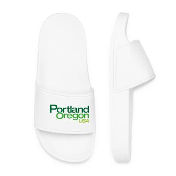 Portland, Oregon, États-Unis Typing - Claquettes Femme - blanc - Devant