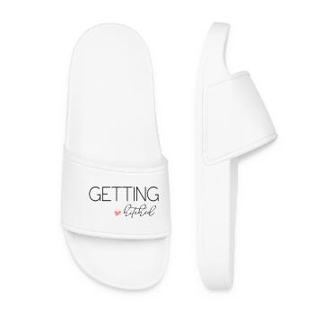 Getting Hitched! Personalisierbar - Frauen Badelatschen - Weiß - Vorne