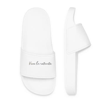 RETRAITE. RETRAITE. RETRAITEE. RETRAITE - Claquettes Femme - blanc - Devant