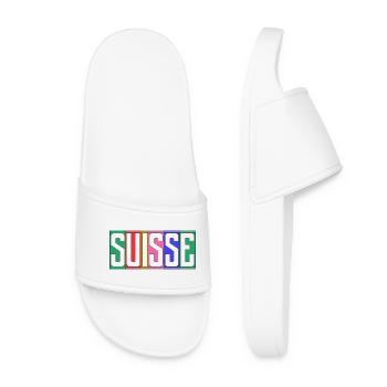 SWITZERLAND. HUMOR. COUNTRY. FLAG. GENEVA. LAUSANNE - Women’s Pool Sliders - white - Front