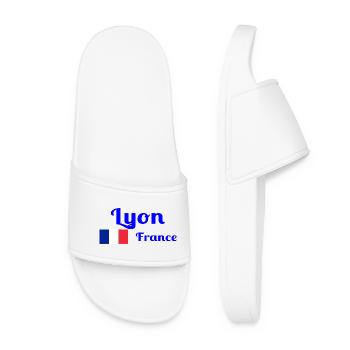Lyon France- Imprimés stylés - Claquettes Femme - blanc - Devant