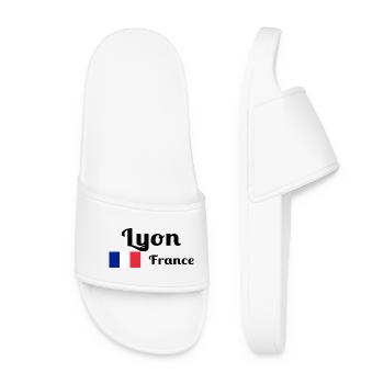 Lyon France- Stylish prints - Women’s Pool Sliders - white - Front