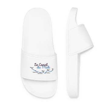 Canal du midi villes - Claquettes Femme - blanc - Devant