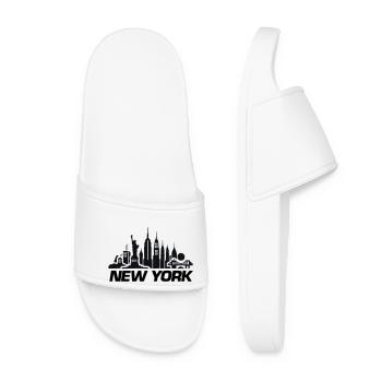 new york skyline ny - Women’s Pool Sliders - white - Front