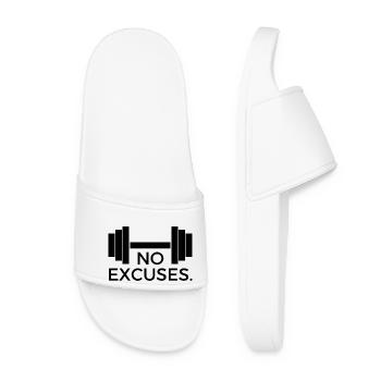 Pas d’excuses - Concevoir avec haltère - Claquettes Femme - blanc - Devant