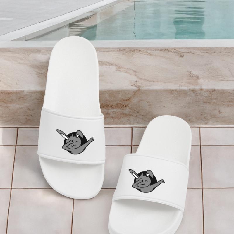 Bunny Dabbing Dab Dance Pose Dancing Hole Party Fun Women’s Pool Sliders