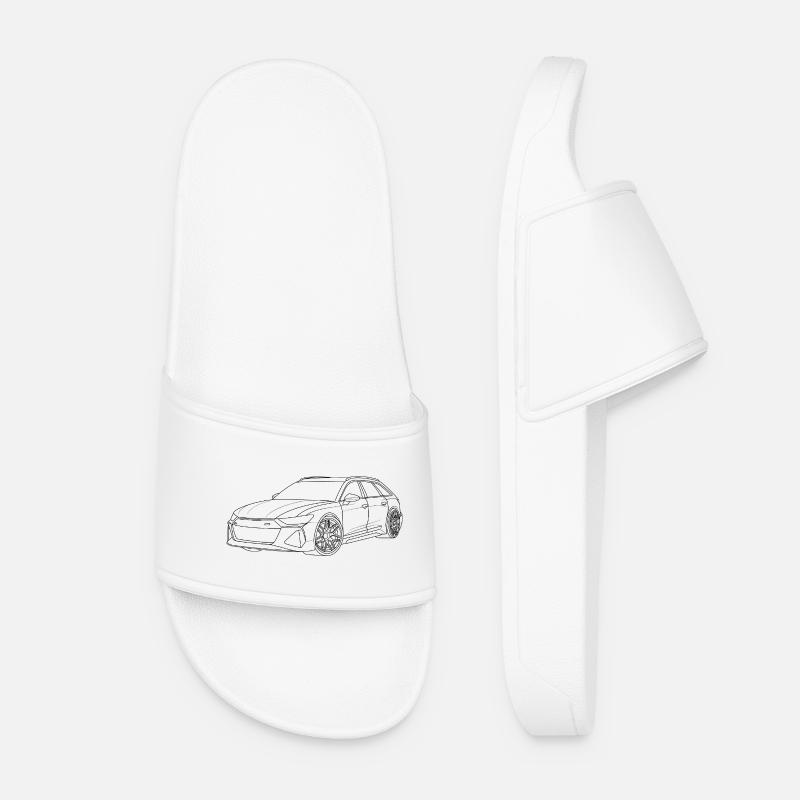 Auto Outline simpel - Frauen Badelatschen - Weiß