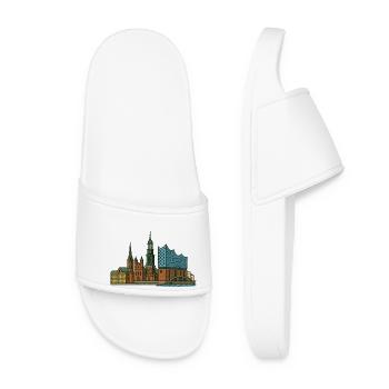Horizon de Hambourg - Claquettes Femme - blanc - Devant