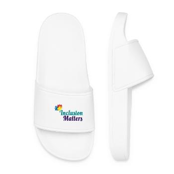 Inclusion Matters Puzzle - Women’s Pool Sliders - white - Front