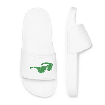 Grüne Sonnenbrille Grafik - Frauen Badelatschen - Weiß - Vorne