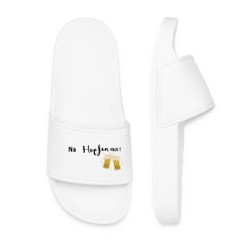Well, hops! Funny beer motif - Women’s Pool Sliders - white - Front