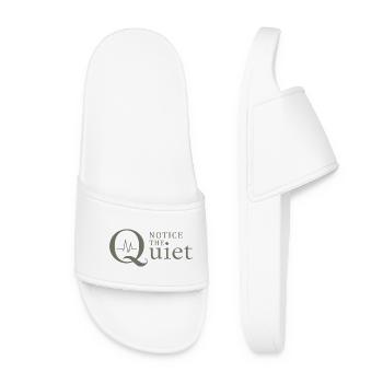 Notice the Quiet Achtsamkeit und Stille - Frauen Badelatschen - Weiß - Vorne