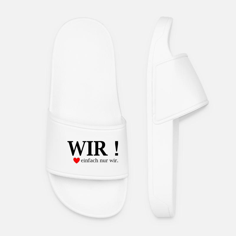 WE! Just us heart - Women’s Pool Sliders - white