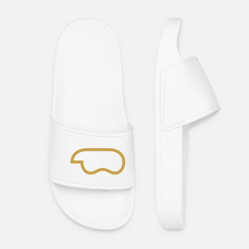 Controller Outline Gold - Women’s Pool Sliders - white