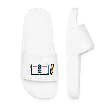 Cordes de carnet de football - Claquettes Femme - blanc - Devant
