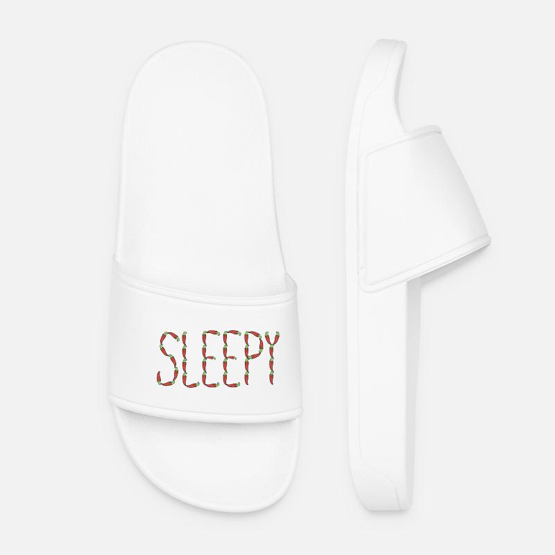 Chili peppers sleepy - Women’s Pool Sliders - white