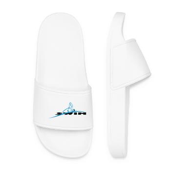 Logo natation nageur stylisé - Claquettes Femme - blanc - Devant