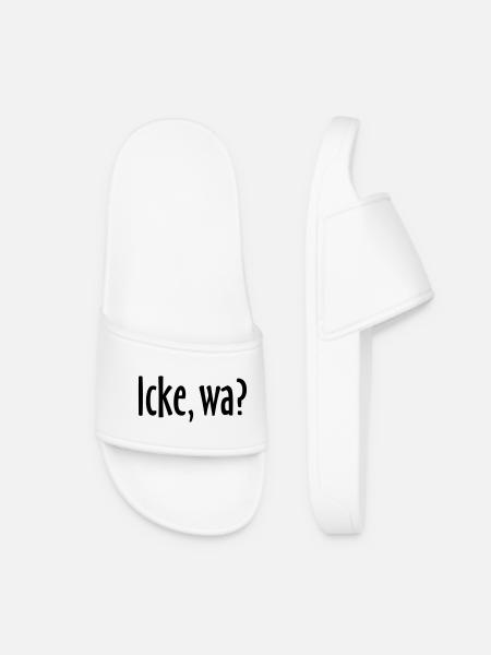 Berlin Spruch: Icke, wa? - Frauen Badelatschen - Weiß