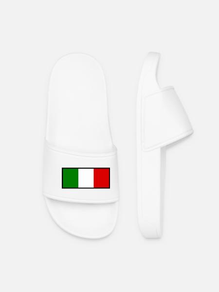Italien italienische Fahne Flagge Geschenk - Frauen Badelatschen - Weiß