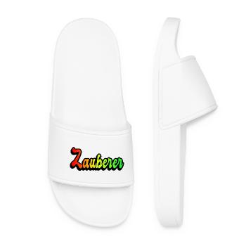 Zauberer Regenbogen Design - Frauen Badelatschen - Weiß - Vorne