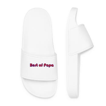 VATERTAG. ALLES GUTE ZUM GEBURTSTAG PAPA. PAPA. ALLES GUTE ZUM GEBURTSTAG. - Frauen Badelatschen - Weiß - Vorne