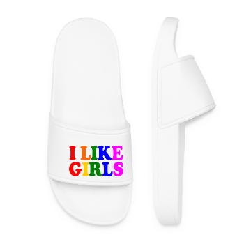I like girls - Women’s Pool Sliders - white - Front