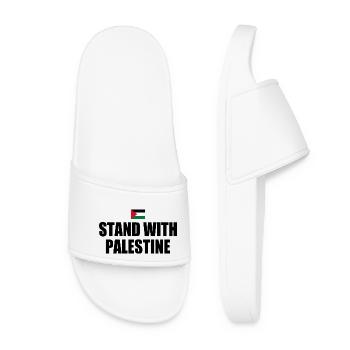 Stand with palestine - Frauen Badelatschen - Weiß - Vorne