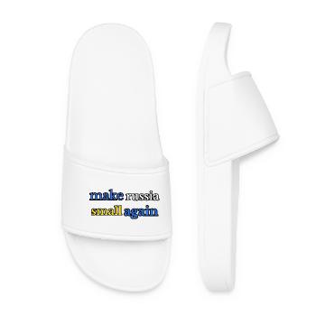 Make russia small again, blue yellow - Women’s Pool Sliders - white - Front