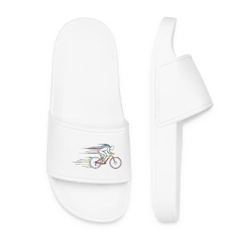 Retro BMX Freestyle Bike Sport Geschenk - Frauen Badelatschen - Weiß - Vorne