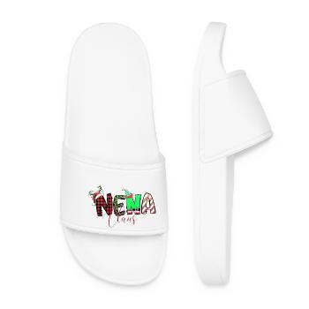 Noël Père Noël 2024 2025 film vacances famille xms - Claquettes Femme - blanc - Devant