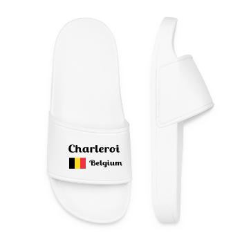 Charleroi Belgium- Stylish Prints - Women’s Pool Sliders - white - Front