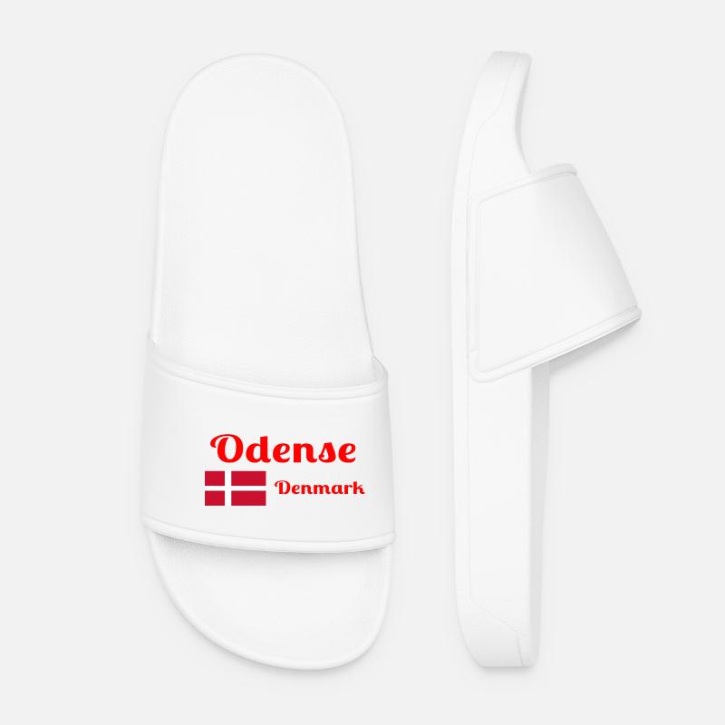 Odense Dänemark - Stilvolle Drucke - Frauen Badelatschen - Weiß