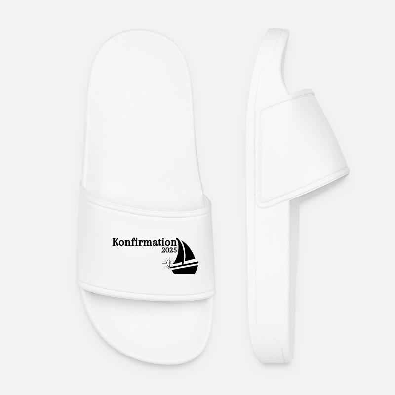 Confirmation 2025 Ship sails on the horizon - Women’s Pool Sliders - white