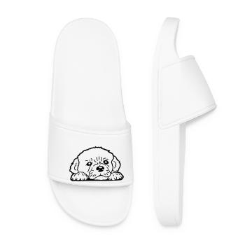Puppy Dog Lies Good Cute Faithful Sweet Sweet Look - Women’s Pool Sliders - white - Front