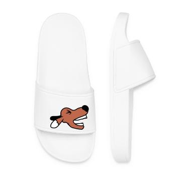 Hund Wütend Beißen Gefährlich Laut Bellen Kläffen - Frauen Badelatschen - Weiß - Vorne